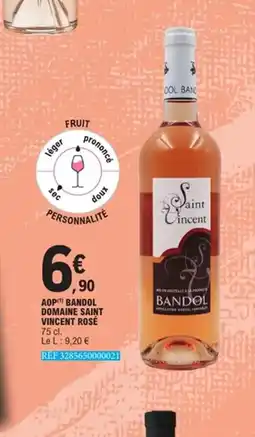 E.Leclerc Aop bandol domaine saint vincent rosé offre