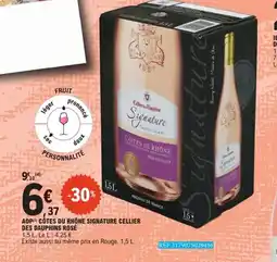 E.Leclerc Aop côtes du rhône signature cellier des dauphins rose offre