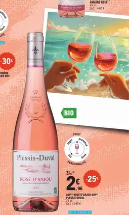 E.Leclerc Aop rosé d'anjou bio plessis duval offre
