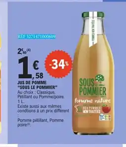 E.Leclerc SOUS LE POMMIER Jus de pomme offre
