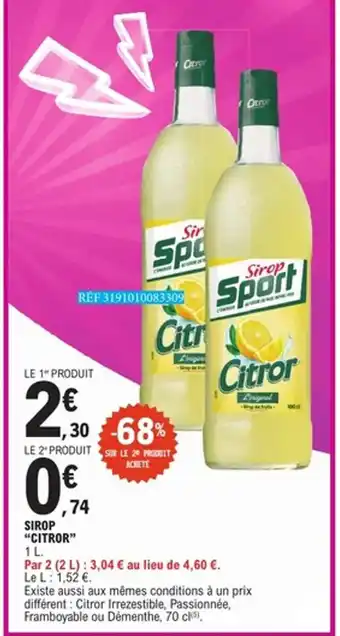 E.Leclerc CITROR Sirop offre
