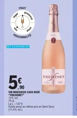 E.Leclerc FREIXENET Vin mousseux cava rosé offre