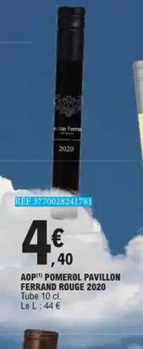 E.Leclerc Aop pomerol pavillon ferrand rouge 2020 offre