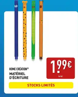 ALDI HOME CRÉATION Matériel d'écriture offre