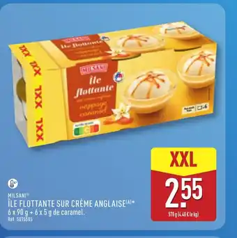 ALDI MILSANI Île flottante sur crème anglaise offre