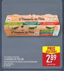 ALDI LES TERRINES DU BOCAGE 3 verrines de pâté offre
