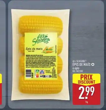 ALDI ALL SEASONS Épis de maïs offre