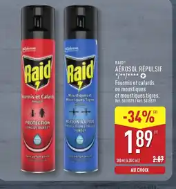 ALDI RAID Aérosol répulsif offre