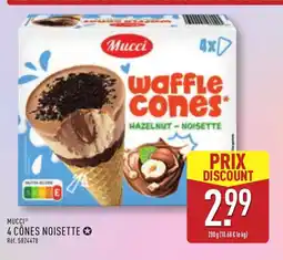 ALDI MUCCI 4 cônes noisette offre