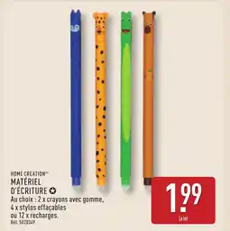 ALDI HOME CREATION Matériel d'écriture offre
