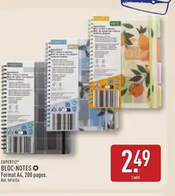 ALDI EXPERTIZ Bloc notes offre