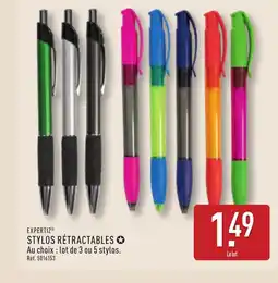 ALDI EXPERTIZ Stylos rétractables offre