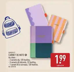 ALDI EXPERTIZ Carnet de note offre