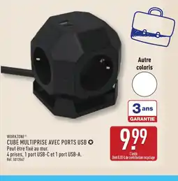 ALDI WORKZONE Cube multiprise avec ports usb offre