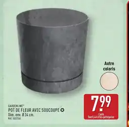 ALDI GARDENLINE Pot de fleur avec soucoupe offre