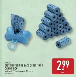 ALDI ROMÉO Distributeur de sacs déjections canines offre