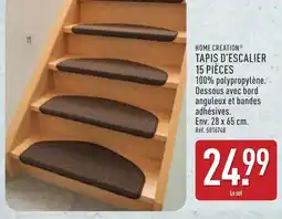 ALDI HOME CREATION Tapis d'escalier 15 pièces offre