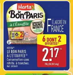 ALDI HERTA Le bon paris à l'étouffée offre
