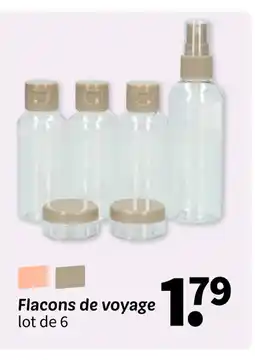 Wibra Flacons de voyage lot de 6 offre