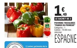 E.Leclerc PANIER DU PRIMEUR Poivrons tricolores offre