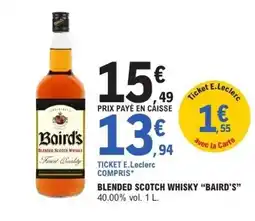 E.Leclerc BAIRD'S Blended scotch whisky offre