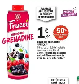 E.Leclerc FRUCCI Sirop de grenadine offre