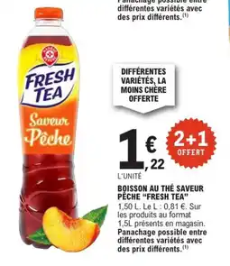 E.Leclerc FRESH TEA Boisson au thé saveur pêche offre