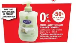 E.Leclerc MANAVA Crème lavante velours d'amande offre