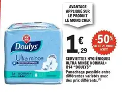 E.Leclerc Serviettes hygiéniques ultra mince normal+ x14 offre