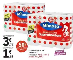 E.Leclerc MIMOSA Essuie tout blanc offre