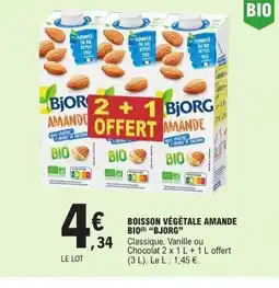 E.Leclerc BJORG Boisson végétale amande bio offre