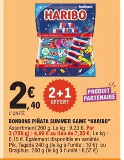E.Leclerc HARIBO Bonbons piñata summer game offre