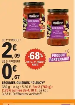 E.Leclerc D'AUCY Légumes cuisinés offre