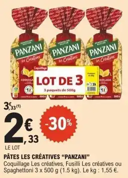 E.Leclerc PANZANI Pâtes les créative offre