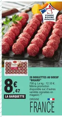 E.Leclerc BIGARD 28 boulettes au boeuf offre