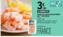 E.Leclerc DELPIERRE Crevettes cuites décortiquées asc offre