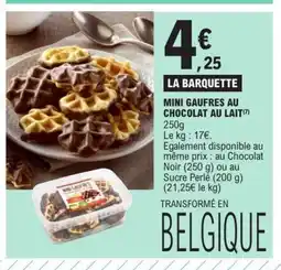 E.Leclerc Mini gaufres au chocolat au lait offre