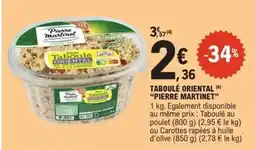 E.Leclerc PIERRE MARTINET Taboulé oriental offre