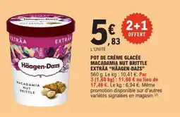 E.Leclerc HÄAGEN-DAZS Pot de crème glacée macadamia nut brittle exträa offre