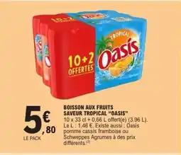 E.Leclerc OASIS Boisson aux fruits saveur tropical offre