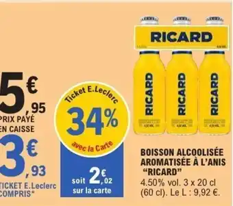 RICARD Boisson alcoolisée aromatisée à l'anis