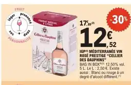 E.Leclerc CELLIER DES DAUPHINS Igp méditerranée vin rosé prestige offre