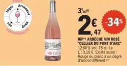 E.Leclerc CELLIER DES DAUPHINS Igp ardèche vin rosé offre