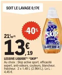 E.Leclerc SKIP Lessive liquide offre