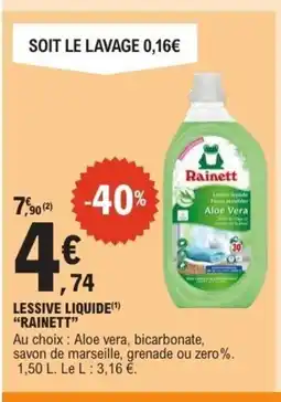 E.Leclerc RAINETT Lessive liquide offre