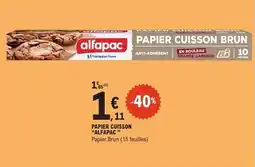 E.Leclerc ALFAPAC Papier cuisson offre