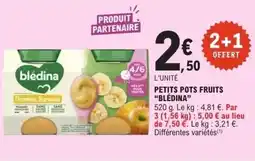 E.Leclerc BLÉDINA Petits pots fruits offre