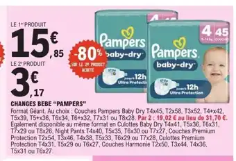 PAMPERS Changes bebe