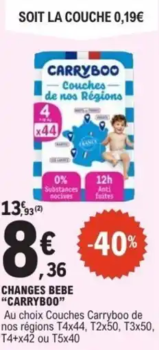 E.Leclerc CARRYBOO Changes bebe offre