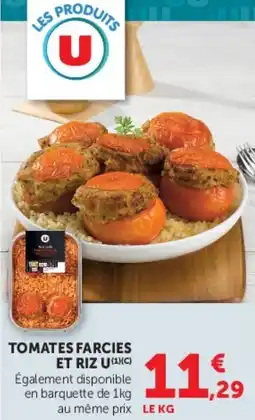 Hyper U TOMATES FARCIES ET RIZ U offre